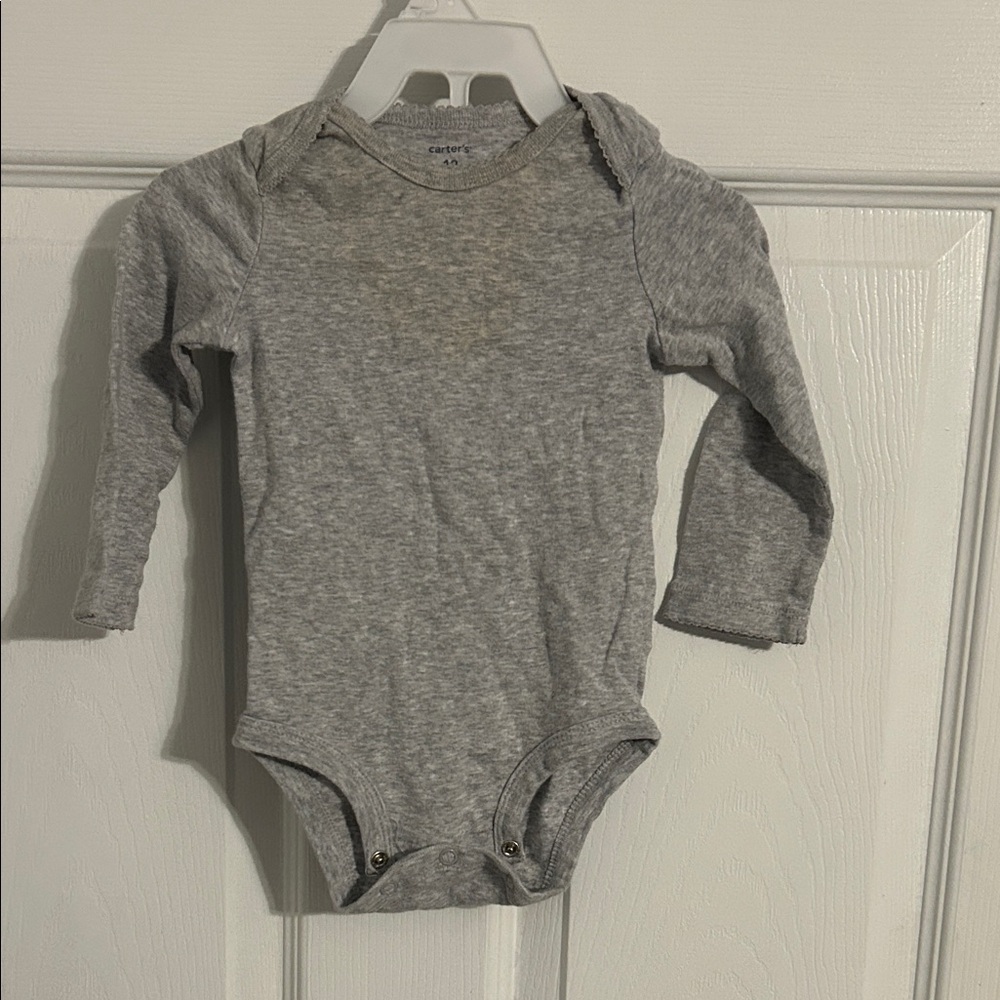 Carter's Heather Gray Long Sleeve Bodysuit